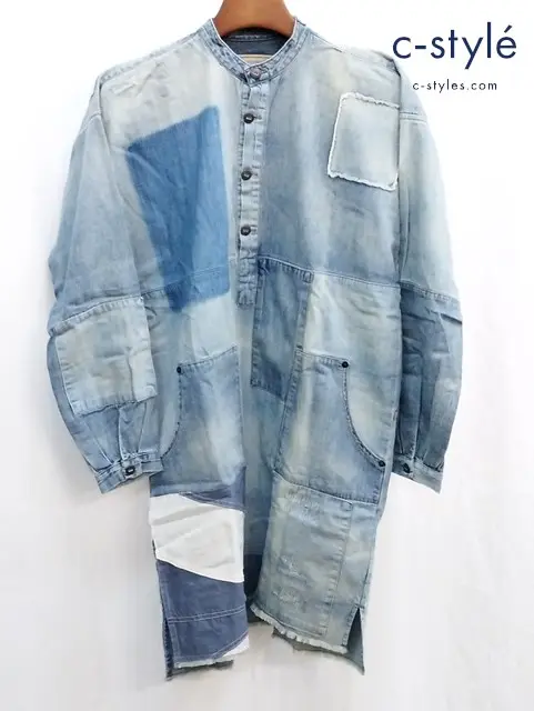 POLO RALPH LAUREN ポロラルフローレン パッチワークシャツワンピース 4 インディゴ