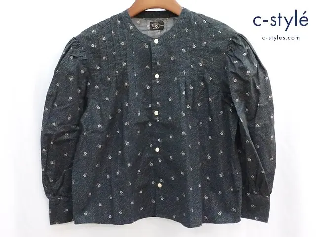 RRL ダブルアールエル 小花柄ブラウス 4 黒系 レディース