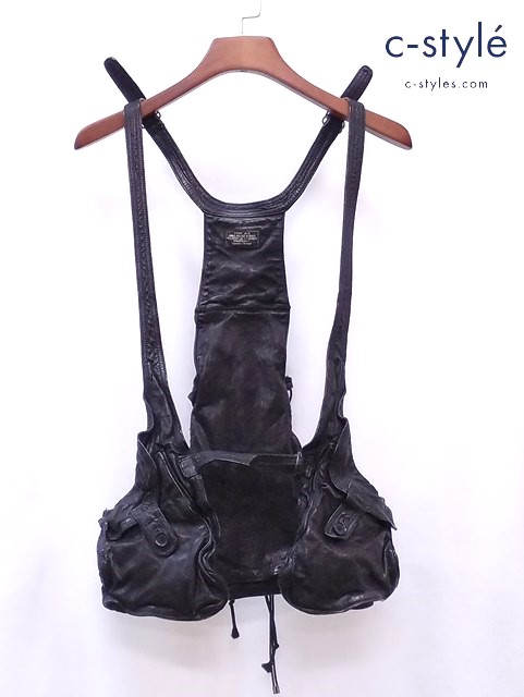 SHARE SPIRIT シェアスピリット ガンホルダーレザーベスト 36 ブラック TYPE A-9