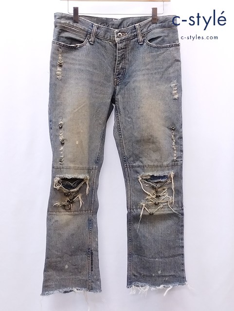 IF SIX WAS NINE イフシックスワズナイン クラッシュデニムパンツ 31 インディゴ MUD MAX/BCM351DK