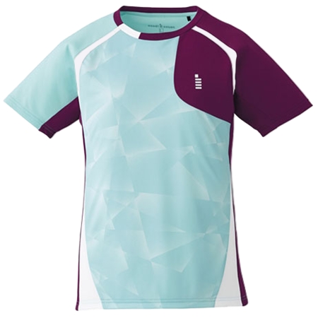 GOSEN(ゴーセン) テニス ウェア レディース ゲームシャツ・スカート上下セット ミント×ブラック