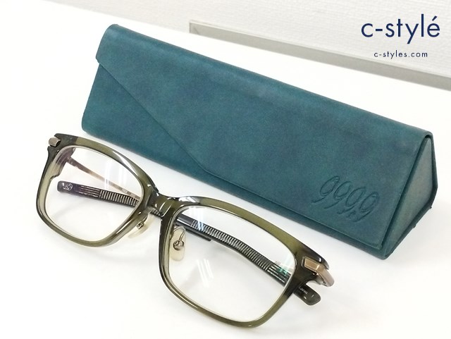 999.9 フォーナインズ メガネ グリーン系 54□17 141 7603 20D NPM-97 クリア TITANIUM