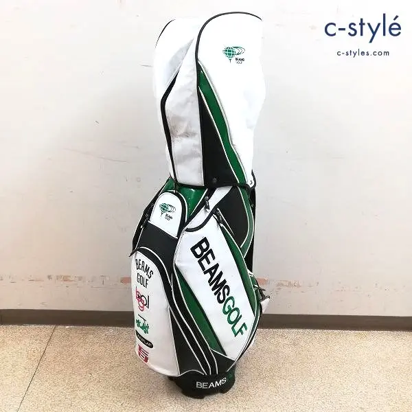 BEAMS GOLF ビームスゴルフ キャディバッグ ホワイト×グリーン ゴルフ用品