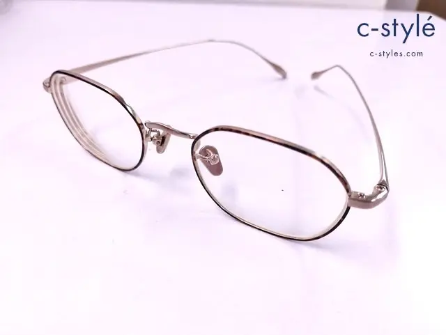 Oh My Glasses Tokyo オーマイグラス東京 47□19-42 ゴールド系 β TITANIUM 眼鏡 度入り