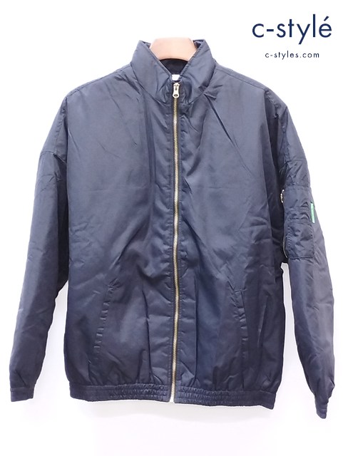 WILLY CHAVARRIA ウィリーチャバリア ブルゾン ジャケット L ブラック SATIN ZIP-UP FPS001