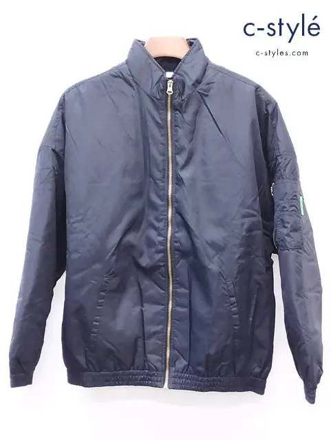 WILLY CHAVARRIA ウィリーチャバリア ブルゾン ジャケット L ブラック SATIN ZIP-UP FPS001