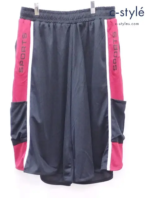 WILLY CHAVARRIA ウィリーチャバリア ハーフパンツ M ブラック×レッド BASKETBALL JERSEY SHORT