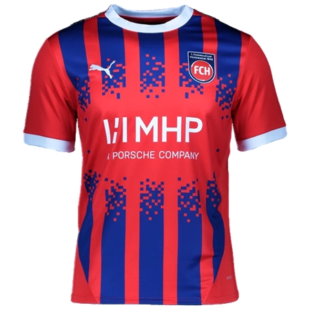 1. FC Heidenheim 1846(1.FCハイデンハイム) サッカー ユニフォーム 24/25 公式 ホーム 半袖 （選手名、背番号、パッチ込み）