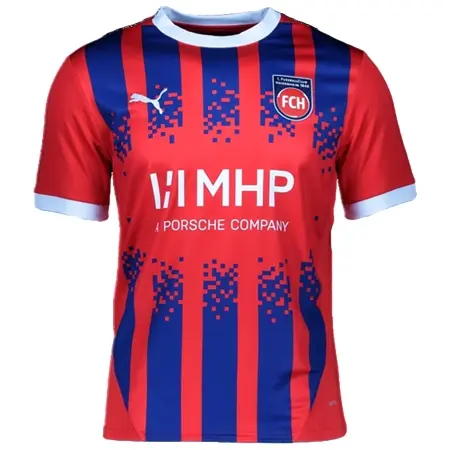 1. FC Heidenheim 1846(1.FCハイデンハイム) サッカー ユニフォーム 24/25 公式 ホーム 半袖 （選手名、背番号、パッチ込み）