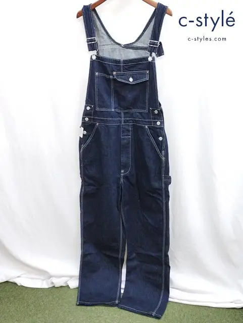 桃太郎ジーンズ MOMOTARO JEANS オーバーオール S インディゴ デニム 01-035 綿100%