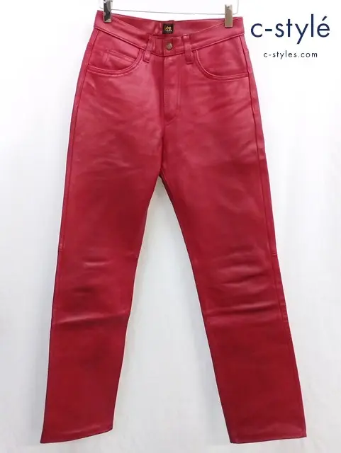 Lee リー レザーパンツ 28×34 レッド SANFORIZED Lot5201