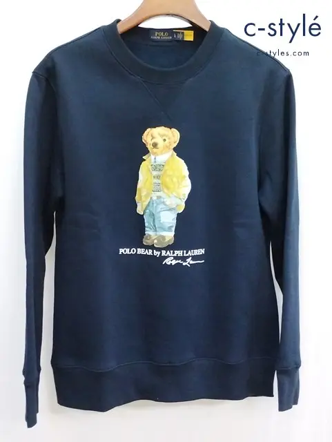 POLO RALPH LAUREN ポロラルフローレン LS FLC PREPPY BEAR SWEAT LG ネイビー スウェット