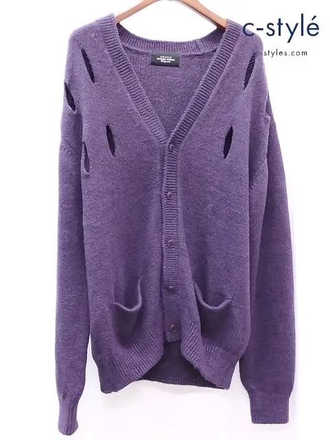 UNUSED アンユーズド カーディガン 4 パープル Silk Hole Knit Cardigan