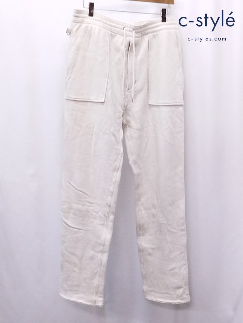 UNUSED アンユーズド スウェットパンツ 4 オフホワイト ウエストゴム シルク50%