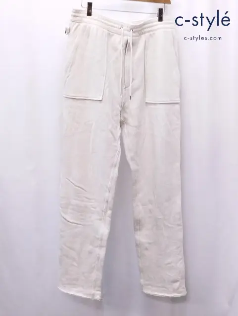UNUSED アンユーズド スウェットパンツ 4 オフホワイト ウエストゴム シルク50%