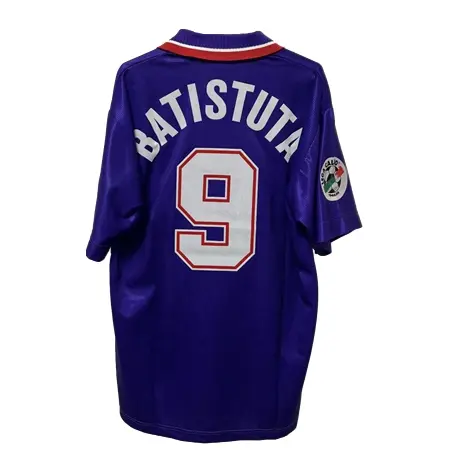 ACF Fiorentina(ACFフィオレンティーナ) サッカー ユニフォーム Reebok イタリア製  1996-1997 バティストゥータ 背番号9  サイズL