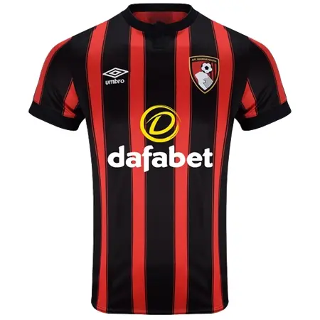 AFC Bournemouth(AFCボーンマス) サッカー ユニフォーム 23/24 公式 ホーム 半袖 （選手名、背番号、パッチ込み）
