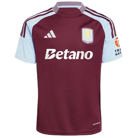 Aston Villa FC(アストン・ヴィラFC) サッカー ユニフォーム 24/25 公式 ホーム 半袖 （選手名、背番号、パッチ込み）