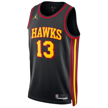 Atlanta Hawks(アトランタ ホークス) バスケットボール ユニフォーム Jordan ステイトメントエディション スウィングマン ユニフォーム – ブラック – ボグダン・ボグダノビッチ