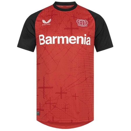 Bayer 04 Leverkusen(バイエル・レバークーゼン) サッカー ユニフォーム 24/25 公式 ホーム 半袖 （選手名、背番号、パッチ込み）