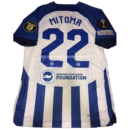 Brighton & Hove Albion FC(ブライトン・アンド・ホーヴ・アルビオンFC) サッカー ユニフォーム 三苫薫選手 選手用 UEFAヨーロッパリーグ仕様