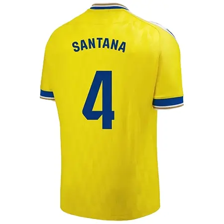 Cadiz CF(カディスCF) サッカー ユニフォーム メンズマリア・デル・カルメン・サンタナ・バスケス#4イエローホームシャツ2023/24