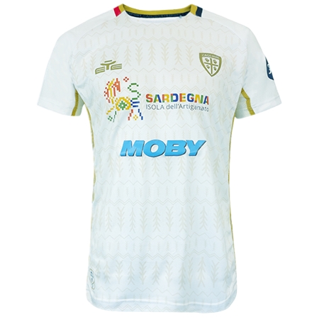 Cagliari Calcio(カリアリ・カルチョ) サッカー ユニフォーム 24/25 公式 アウェイ （半袖 選手名、背番号、パッチ込み）