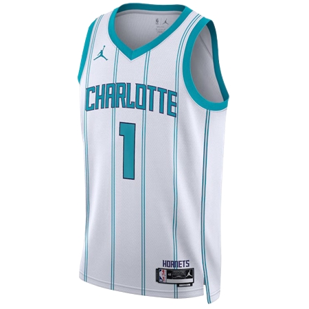Charlotte Hornets(シャーロット ホーネッツ) バスケットボール ユニフォーム Jordan Association Swingman ユニフォーム – ラメロ・ボール