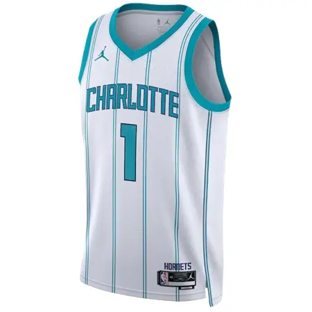 Charlotte Hornets(シャーロット ホーネッツ) バスケットボール ユニフォーム Jordan Association Swingman ユニフォーム – ラメロ・ボール