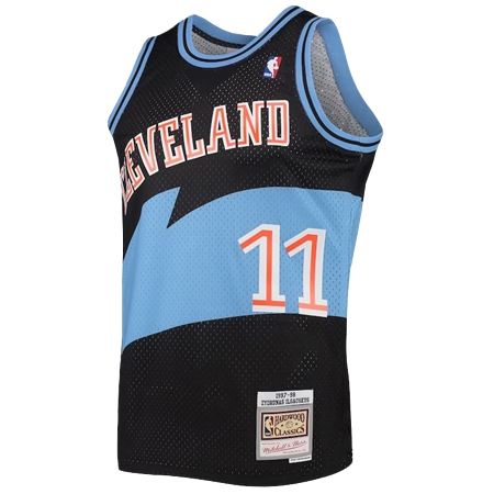 Cleveland Cavaliers(クリーブランド キャバリアーズ) バスケットボール ユニフォーム メンズ・Mitchell & Ness ズィドルナス・イルガウスカス ブラック クリーブランド・キャバリアーズ Hardwood Classics スィングマンジャージ