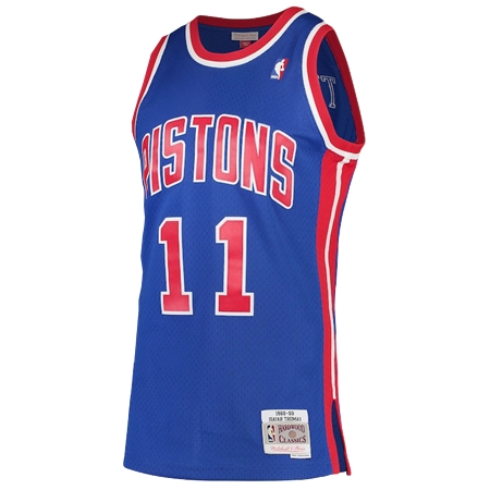 Detroit Pistons(デトロイト ピストンズ) バスケットボール ユニフォーム メンズ ミッチェル & ネス アイザイア トーマス ブルー デトロイト ピストンズ 1988/89 ハードウッド クラシック スウィングマンユニフォーム