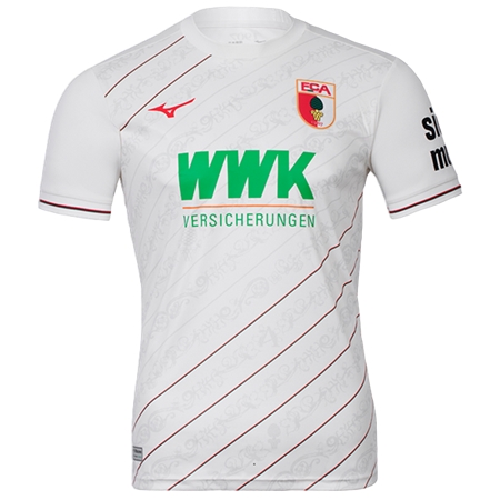 FC Augsburg(FCアウクスブルク) サッカー ユニフォーム 24/25 公式 ホーム 半袖 （選手名、背番号、パッチ込み）