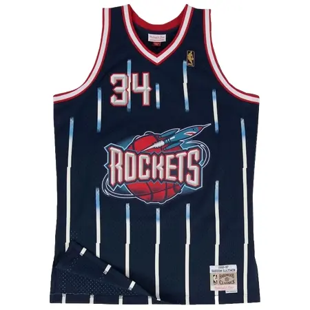 Houston Rockets(ヒューストン ロケッツ) バスケットボール ユニフォーム ハキーム・オラジュワン 1996 Hardwood Classics スウィングマン ユニフォーム – ネイビー – メンズ