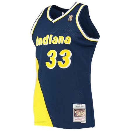 Indiana Pacers(インディアナ ペイサーズ) バスケットボール ユニフォーム メンズ ミッチェル & ネス アントニオ デイビス ネイビー インディアナ ペイサーズ 1996/97 ハードウッド クラシック スウィングマンユニフォーム