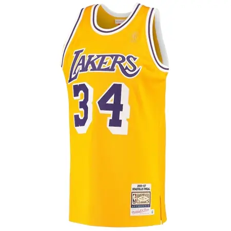 Los Angeles Lakers(ロサンゼルス レイカーズ) バスケットボール ユニフォーム メンズ ミッチェル & ネス シャキール オニール ゴールド ロサンゼルス レイカーズ 1996/97 ハードウッド クラシック オーセンティックユニフォーム