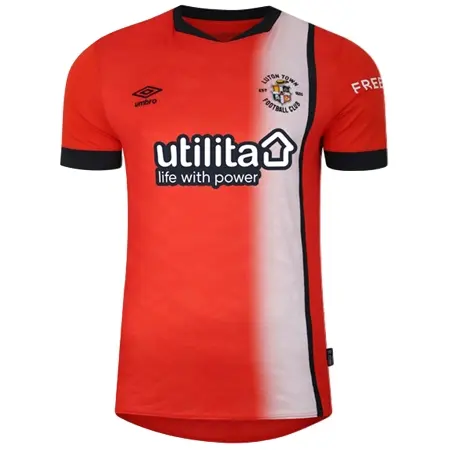 Luton Town FC(ルートン・タウンFC) サッカー ユニフォーム 23/24 公式 ホーム 半袖 （選手名、背番号、パッチ込み）
