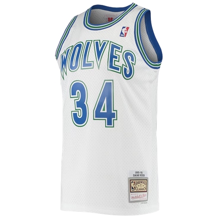 Minnesota Timberwolves(ミネソタ ティンバーウルブズ) バスケットボール ユニフォーム メンズ ミッチェル & ネス アイザイア ライダー ホワイト ミネソタ ティンバーウルブズ 1995/96 ハードウッド クラシック スウィングマンユニフォーム