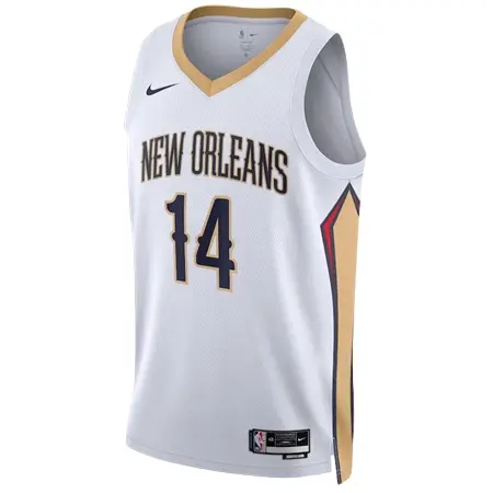 New Orleans Pelicans(ニューオーリンズ ペリカンズ) バスケットボール ユニフォーム Nike アソシエーション エディション スィングマン ジャージ – ホワイト – ブランドン・イングラム –
