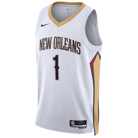 New Orleans Pelicans(ニューオーリンズ ペリカンズ) バスケットボール ユニフォーム Nike アソシエーション エディション スィングマン ジャージ – ホワイト – ザイオン・ウィリアムソン –