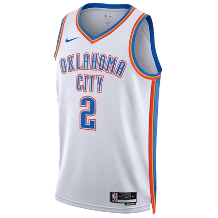 Oklahoma City Thunder(オクラホマシティ サンダー) バスケットボール ユニフォーム Nike アソシエーション エディション スウィングマン ユニフォーム – ホワイト – シャイ・ジルジャス＝アレクサンダー –