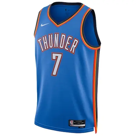 Oklahoma City Thunder(オクラホマシティ サンダー) バスケットボール ユニフォーム Nike アイコン エディション スウィングマン ユニフォーム – ブルー – チェット・ホルムグレン –