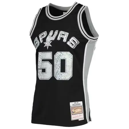 San Antonio Spurs(サンアントニオ スパーズ) バスケットボール ユニフォーム メンズ ミッチェル & ネス デビッド ロビンソン ブラック サンアントニオ スパーズ 1998/99 ハードウッド クラシック NBA 75 周年記念 ダイヤモンド スウィングマンユニフォーム