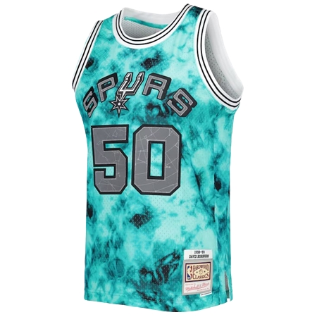 San Antonio Spurs(サンアントニオ スパーズ) バスケットボール ユニフォーム メンズ ミッチェル & ネス デビッド ロビンソン ティール サンアントニオ スパーズ 1998/99 ギャラクシー スウィングマンユニフォーム