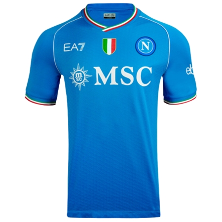 SSC Napoli(SSCナポリ) サッカー ユニフォーム 23/24 公式 ホーム 半袖 （選手名、背番号、パッチ込み）