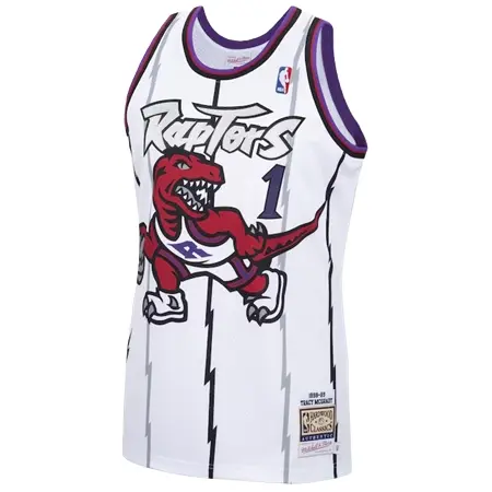 Toronto Raptors(トロント ラプターズ) バスケットボール ユニフォーム トレイシー・マグレイディ 1998 Hardwood Classics ホーム スウィングマン ユニフォーム Mitchell & Ness – ホワイト – メンズ