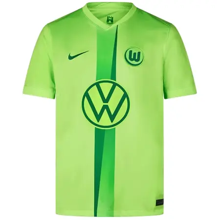 VfL Wolfsburg(VfLヴォルフスブルク) サッカー ユニフォーム 24/25 公式 ホーム 半袖 （選手名、背番号、パッチ込み）