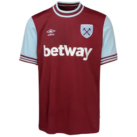 West Ham United FC(ウェストハム・ユナイテッドFC) サッカー ユニフォーム 24/25 公式 ホーム 半袖 （選手名、背番号、パッチ込み）