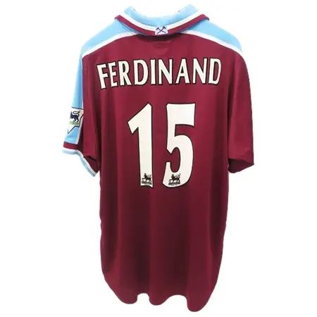 West Ham United FC(ウェストハム・ユナイテッドFC) サッカー ユニフォーム  99/01 ホーム ユニフォーム #15 ファーディナンド