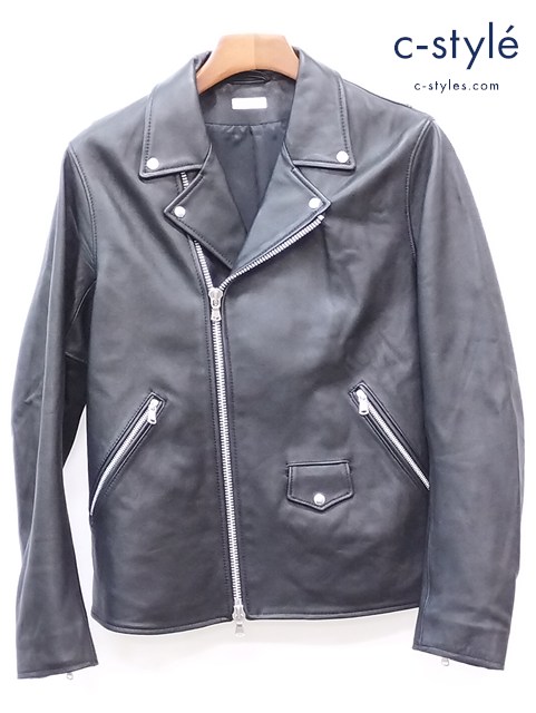 UNITED ARROWS ユナイテッドアローズ ダブルライダースジャケット L ブラック 1225-199-9373 羊革