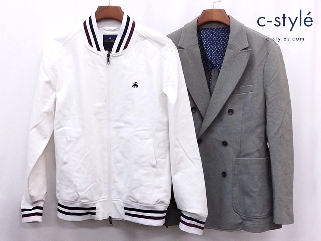 BROOKS BROTHERS ブルックスブラザーズ ジャケット ブルゾン M グレー ホワイト